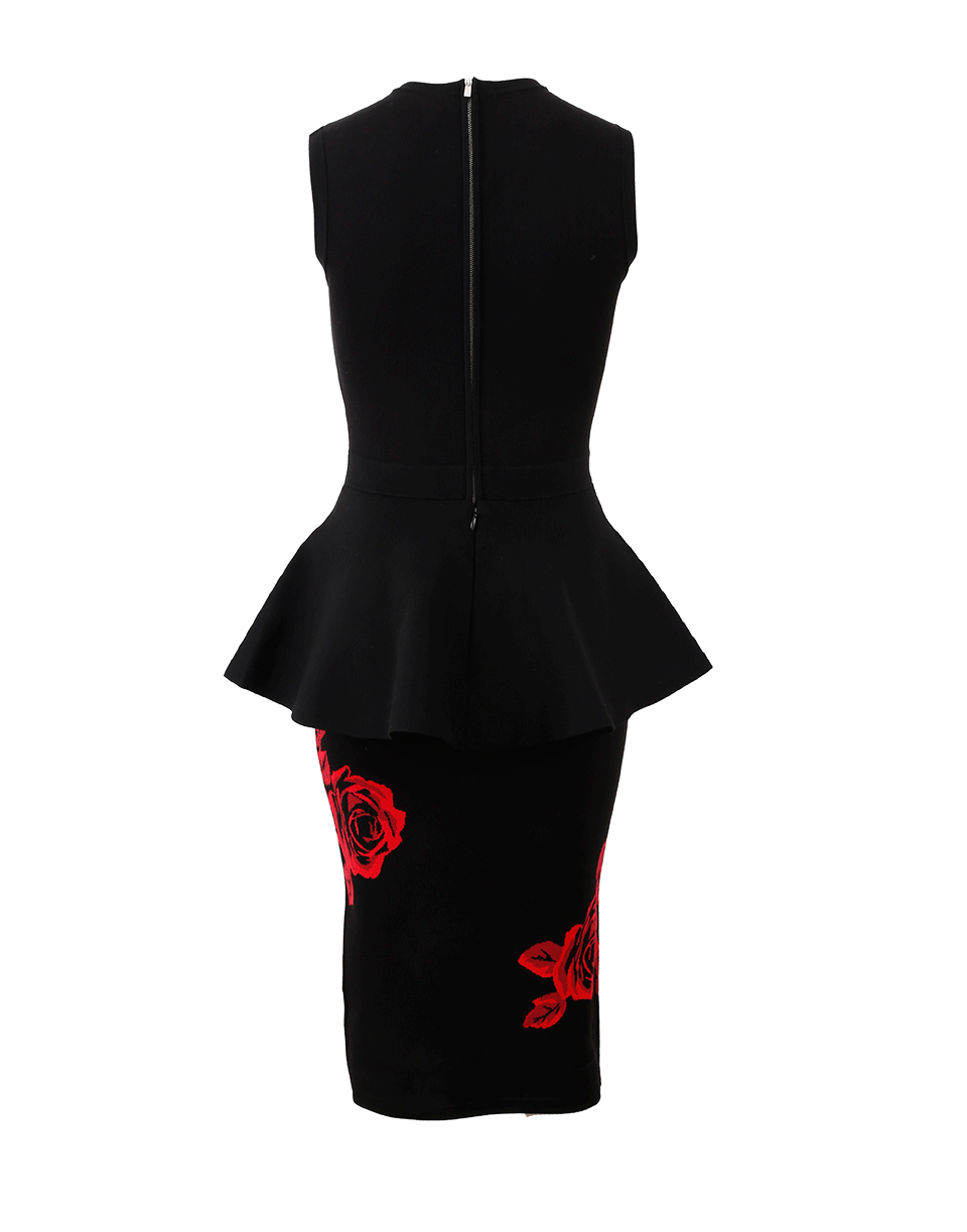 MICHAEL KORS-Rose Jacquard Peplum Dress-