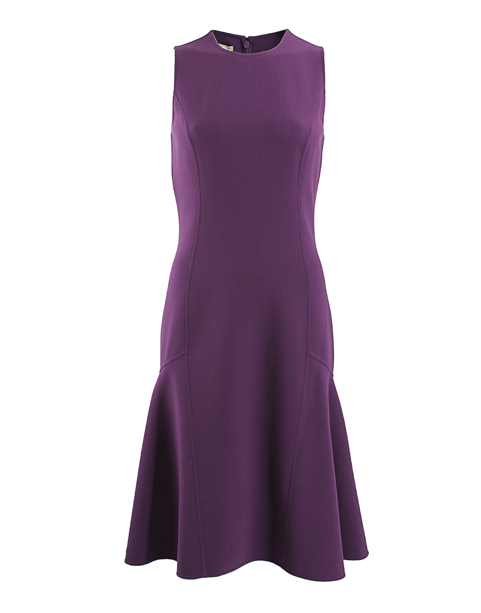MICHAEL KORS-Sleeveless Fishtail Wool Sheath Dress-