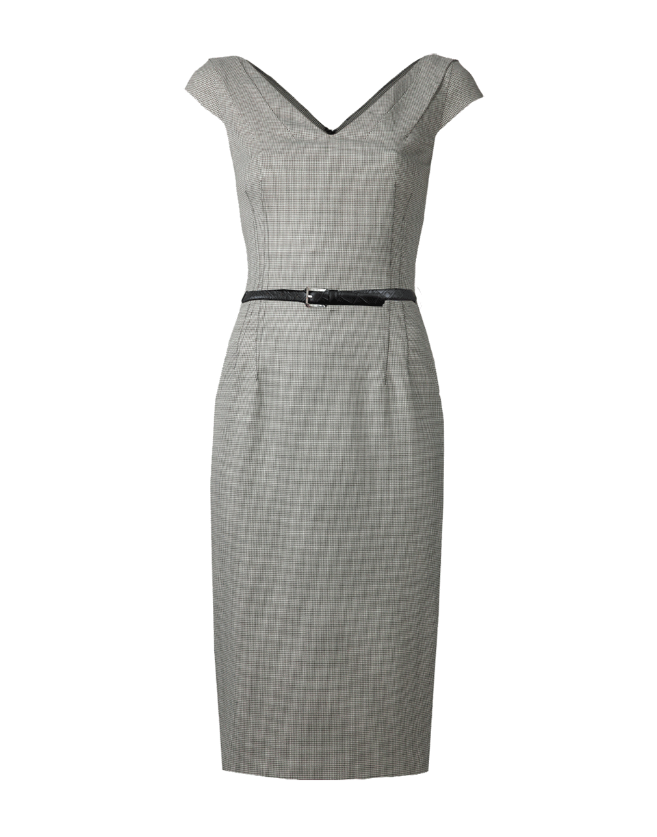MICHAEL KORS-Double V-Sheath With Belt-