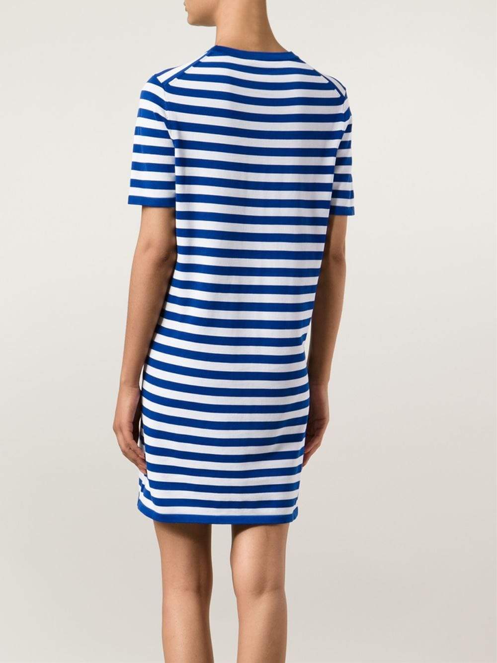 MICHAEL KORS-Striped Knit T-Shirt Dress-