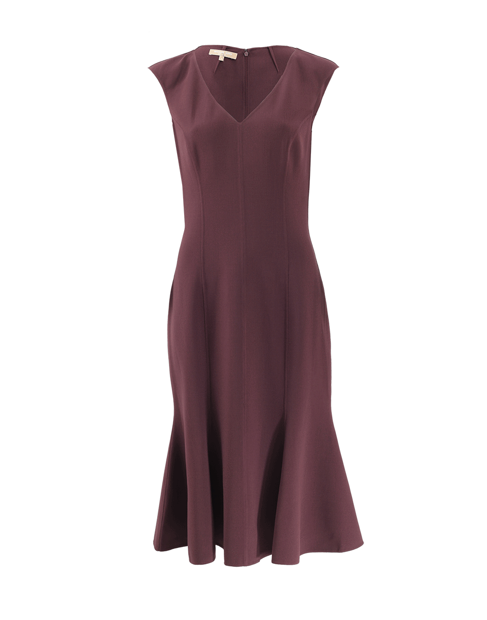 MICHAEL KORS-V-Neck Fitted Dress-