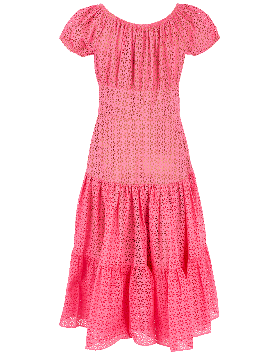 MICHAEL KORS-Cap Sleeve Tiered Eyelet Dress-
