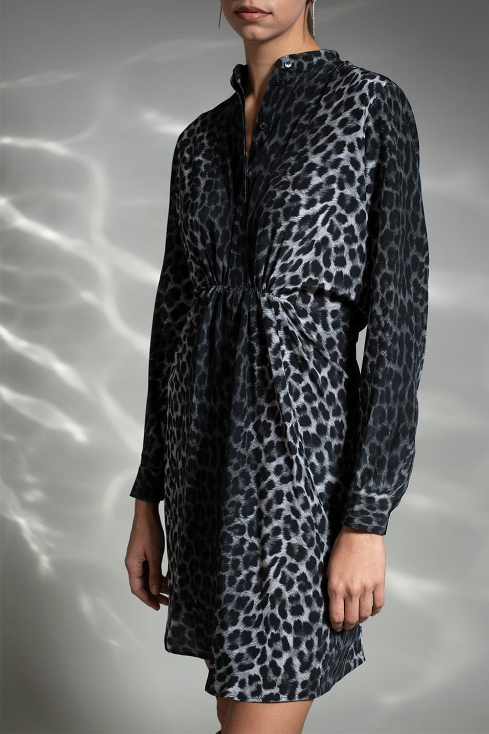 MICHAEL KORS-Band Collar Gathered Shift-