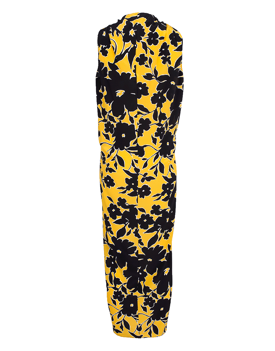 MICHAEL KORS-Draped Column Dress-LEMON