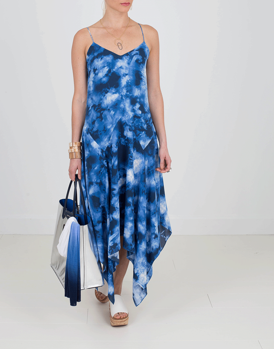 MICHAEL KORS-Asymmetrical Tie Dye Dress-