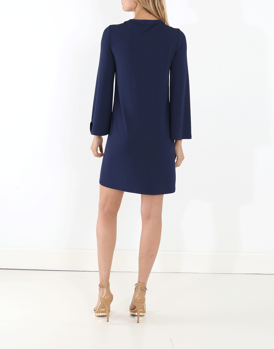 MICHAEL KORS-Grommet Lace Up Neck Dress-