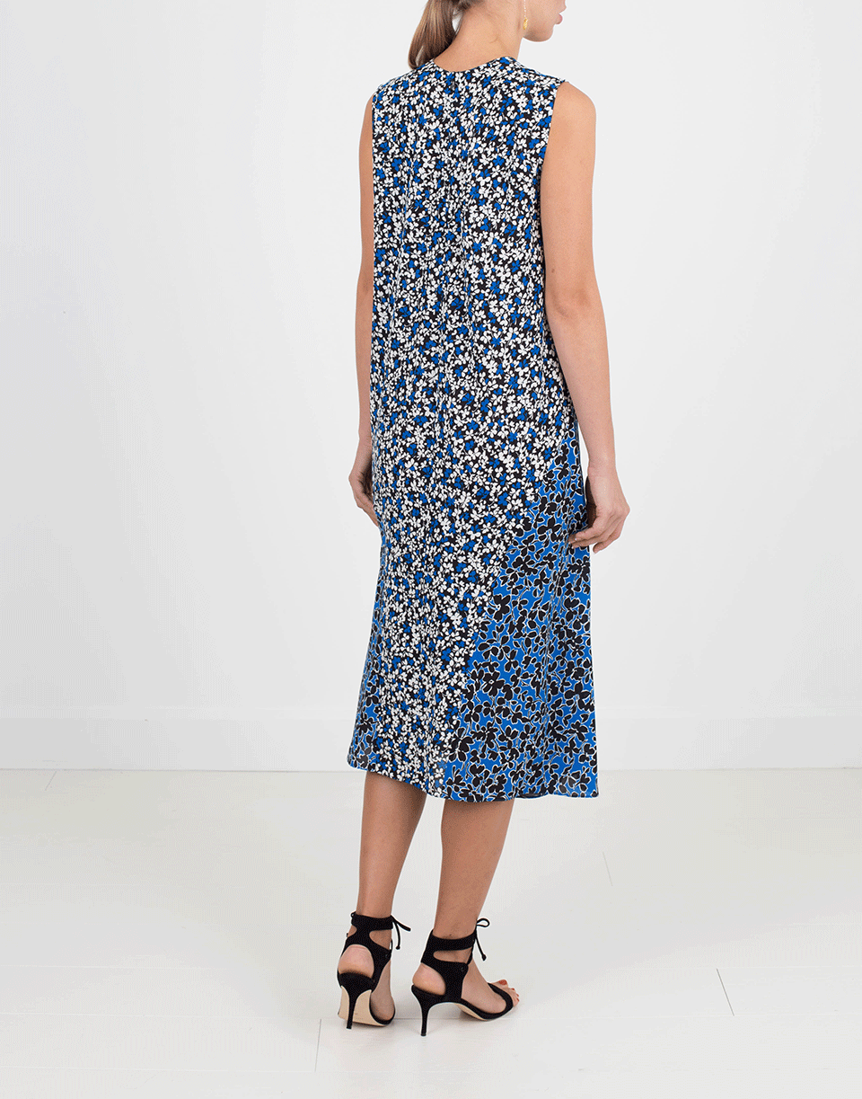 MICHAEL KORS-Tropical Georgette Plunge Shift Dress-