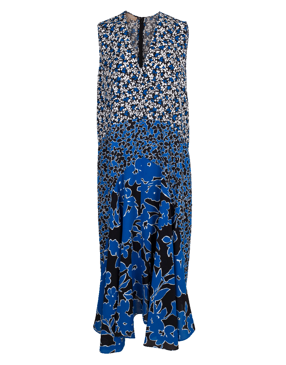 MICHAEL KORS-Tropical Georgette Plunge Shift Dress-