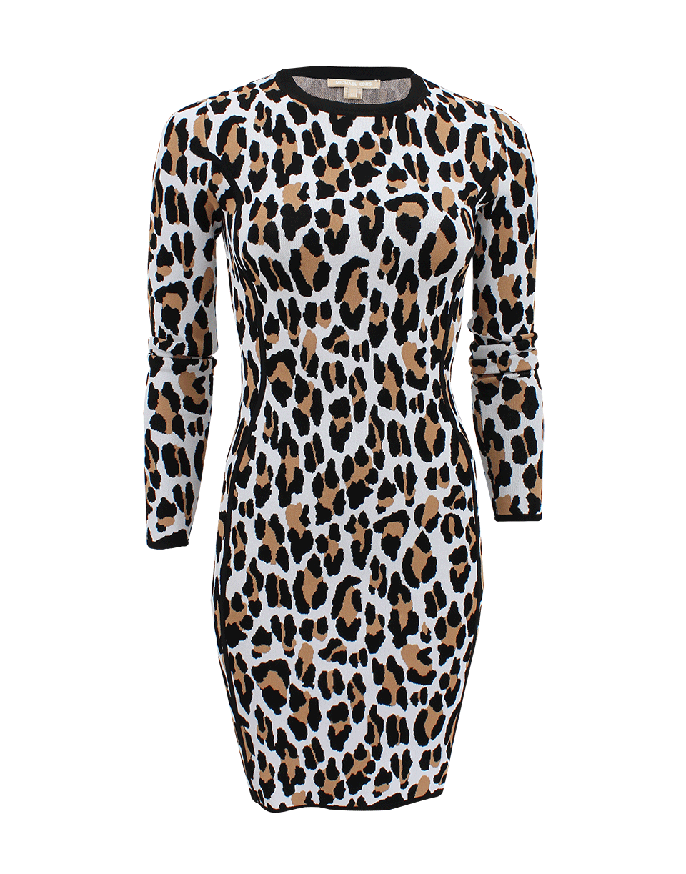 MICHAEL KORS-Long Sleeve Stretch Crew Dress-