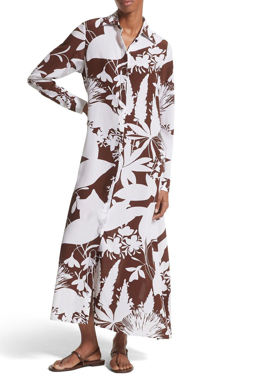MICHAEL KORS-Shadow Floral Caftan-