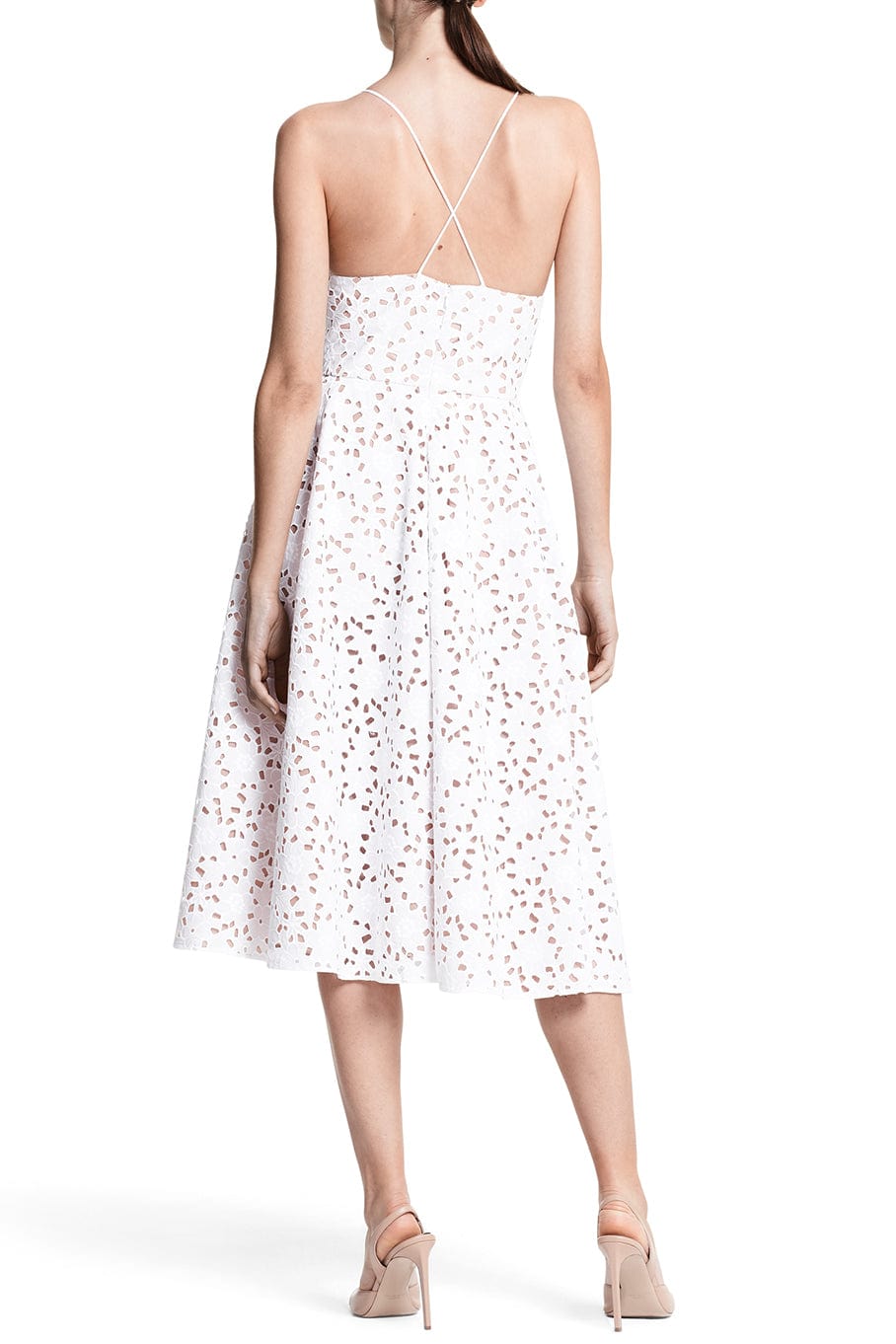 MICHAEL KORS-Spaghetti Strap Dance Dress - White-