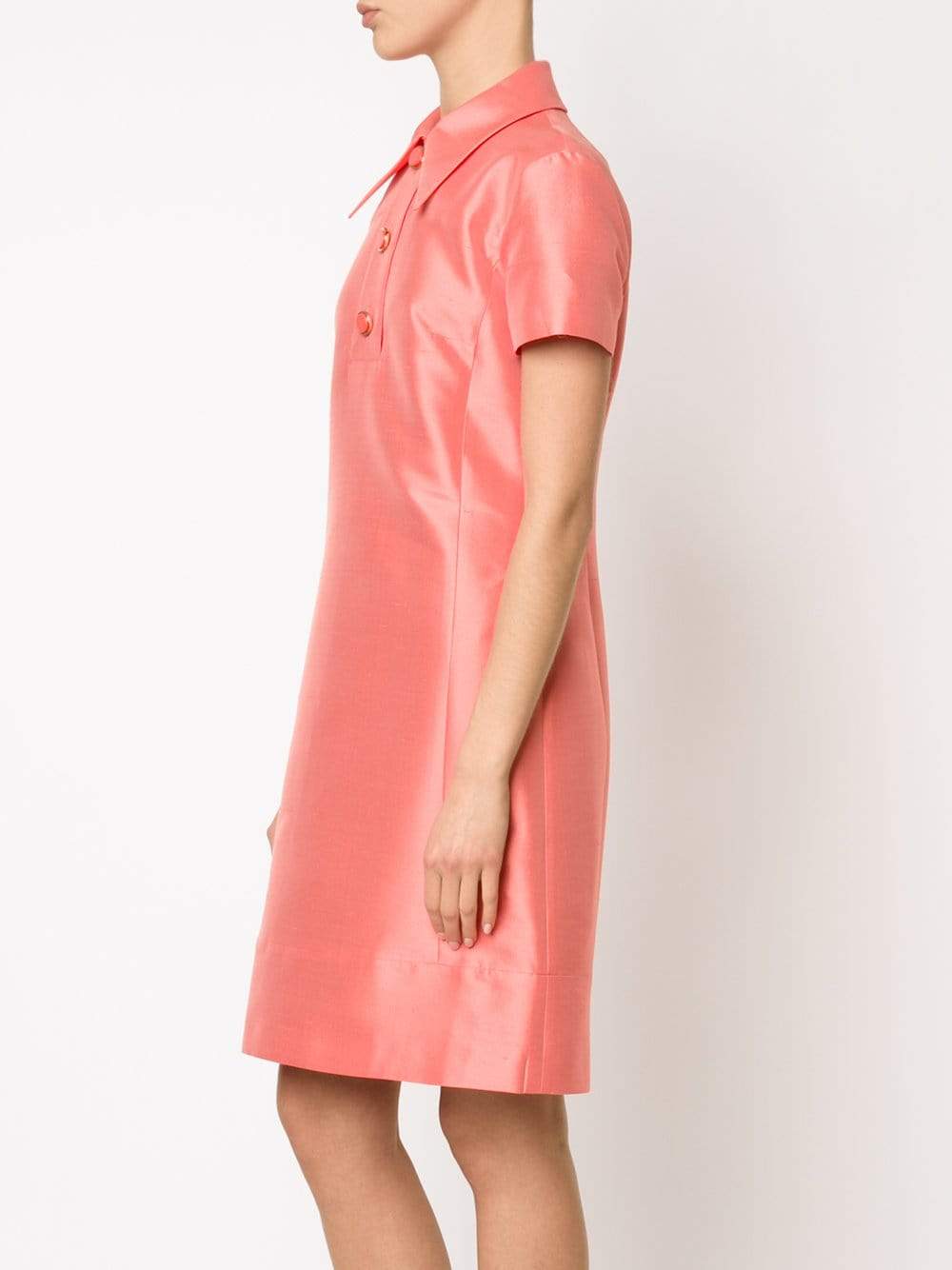 MICHAEL KORS-Shantung Collared Polo Dress-