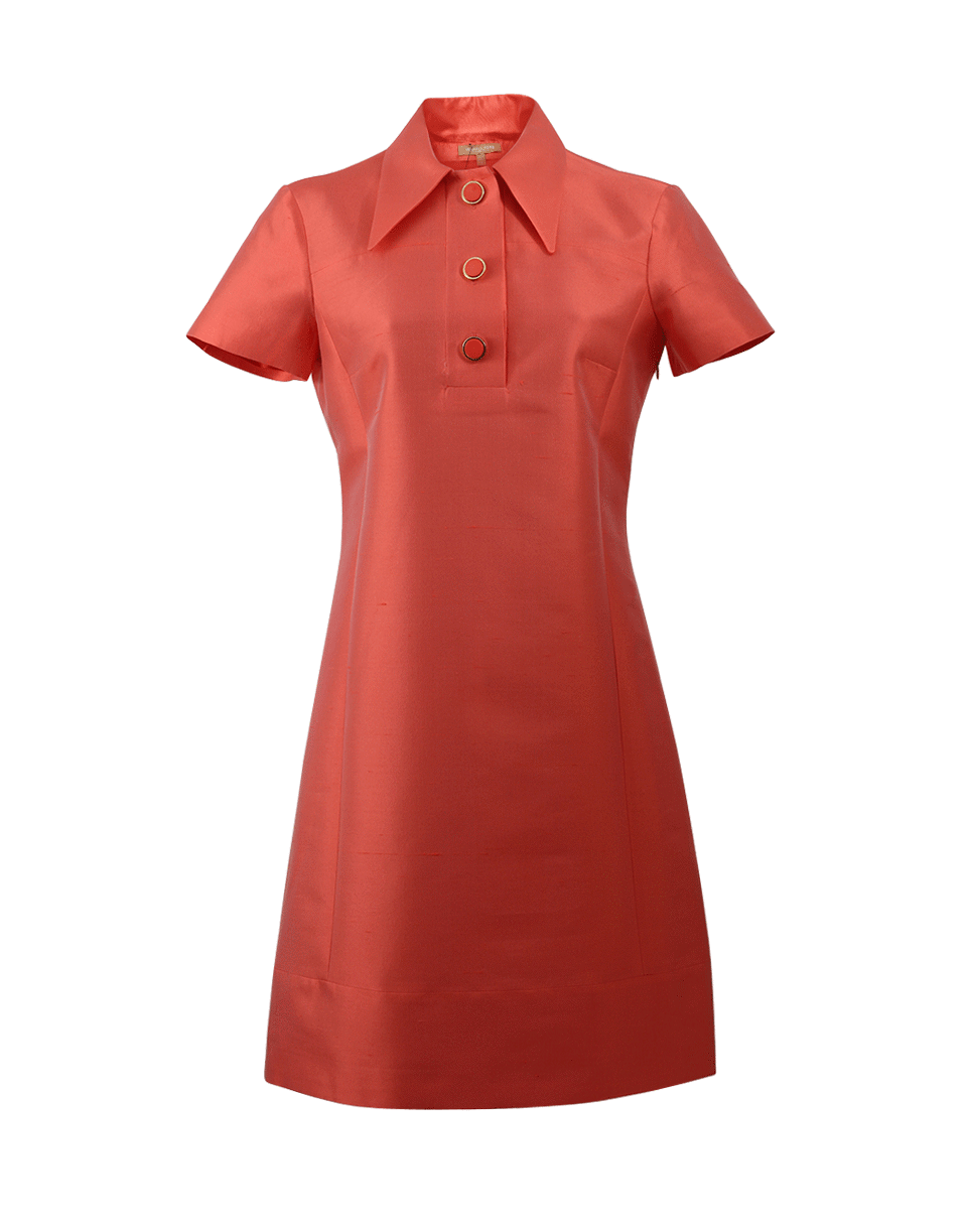 MICHAEL KORS-Shantung Collared Polo Dress-
