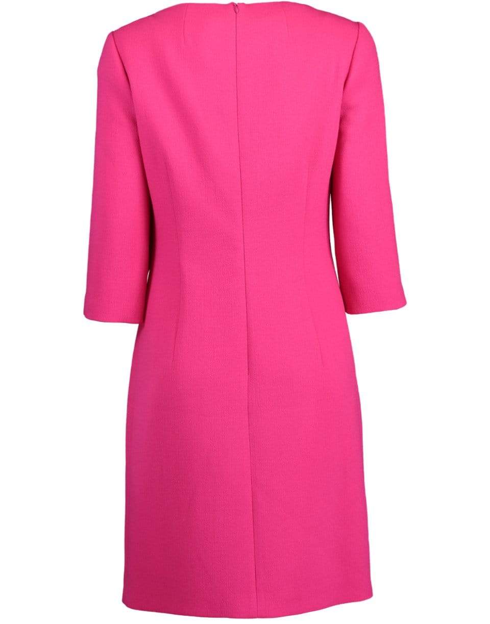 MICHAEL KORS-Boatneck Dress with Zip Pocket-PINK