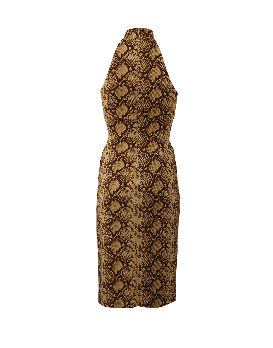 MICHAEL KORS-Reptile Halter Dress-