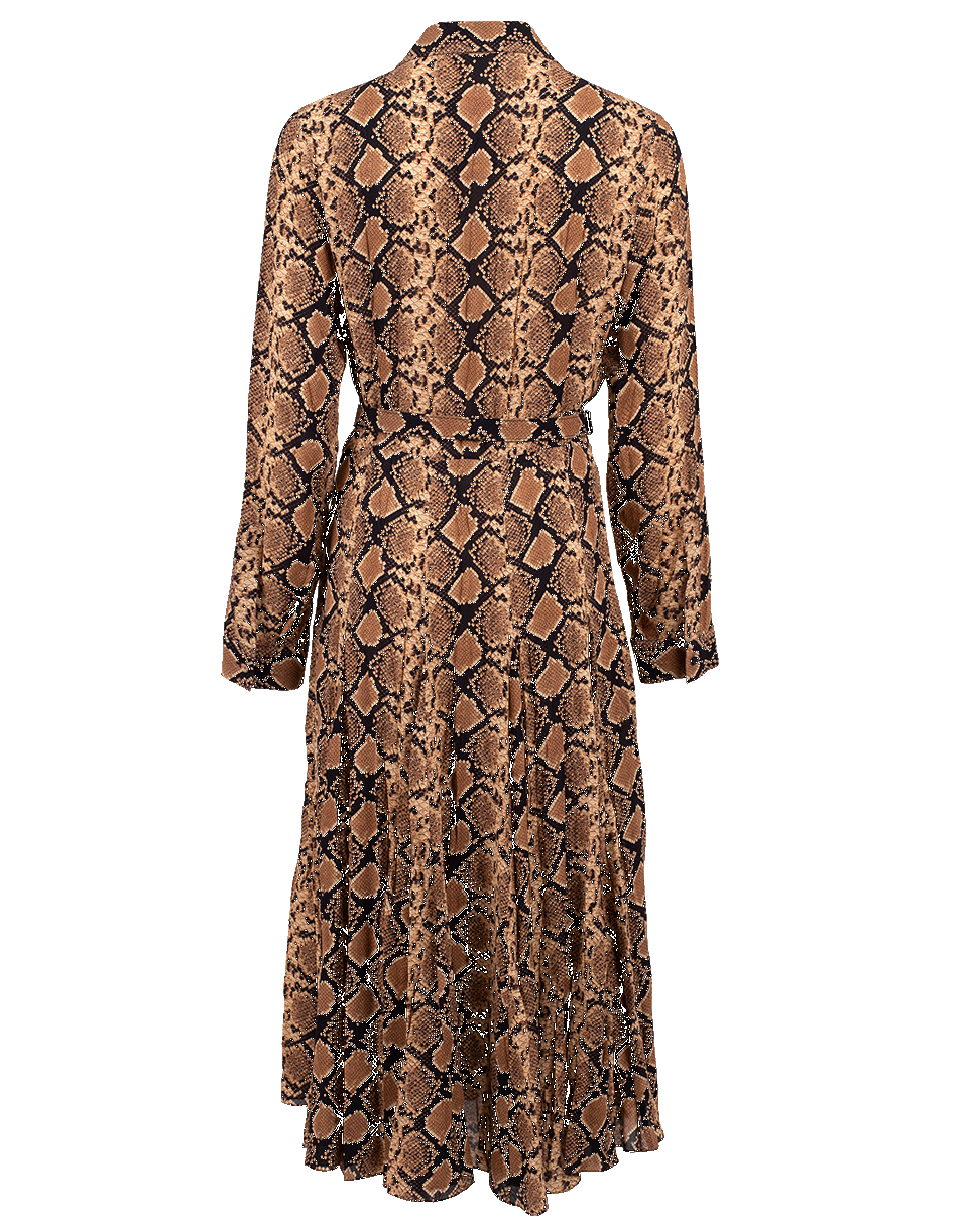 MICHAEL KORS-Python Crushed Shirtdress-