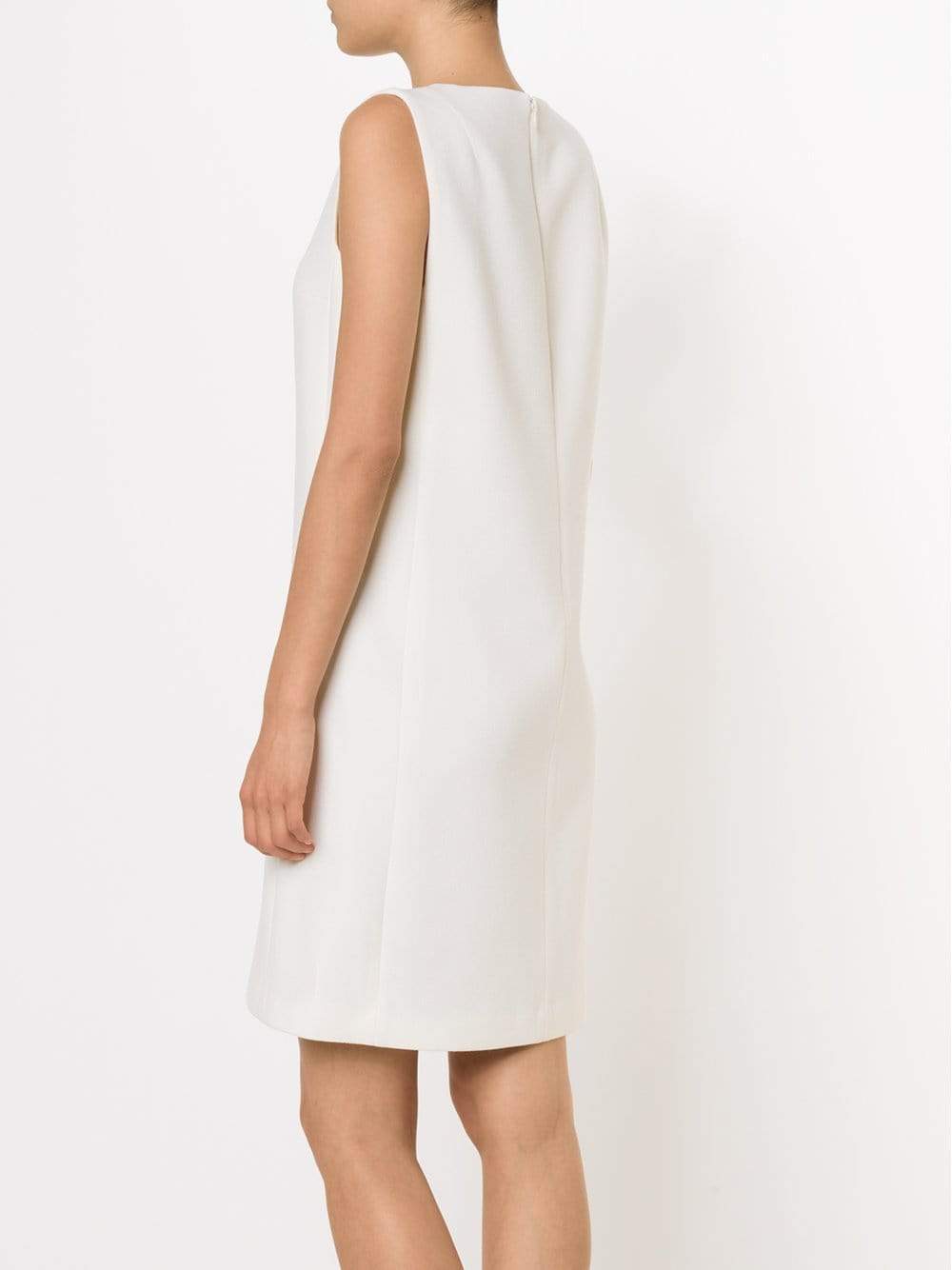 MICHAEL KORS-Leather Trim Shift Dress-