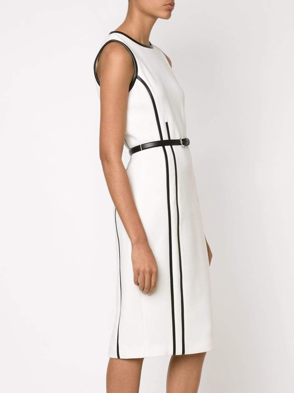 MICHAEL KORS-Belted Leather Seam Sheath-