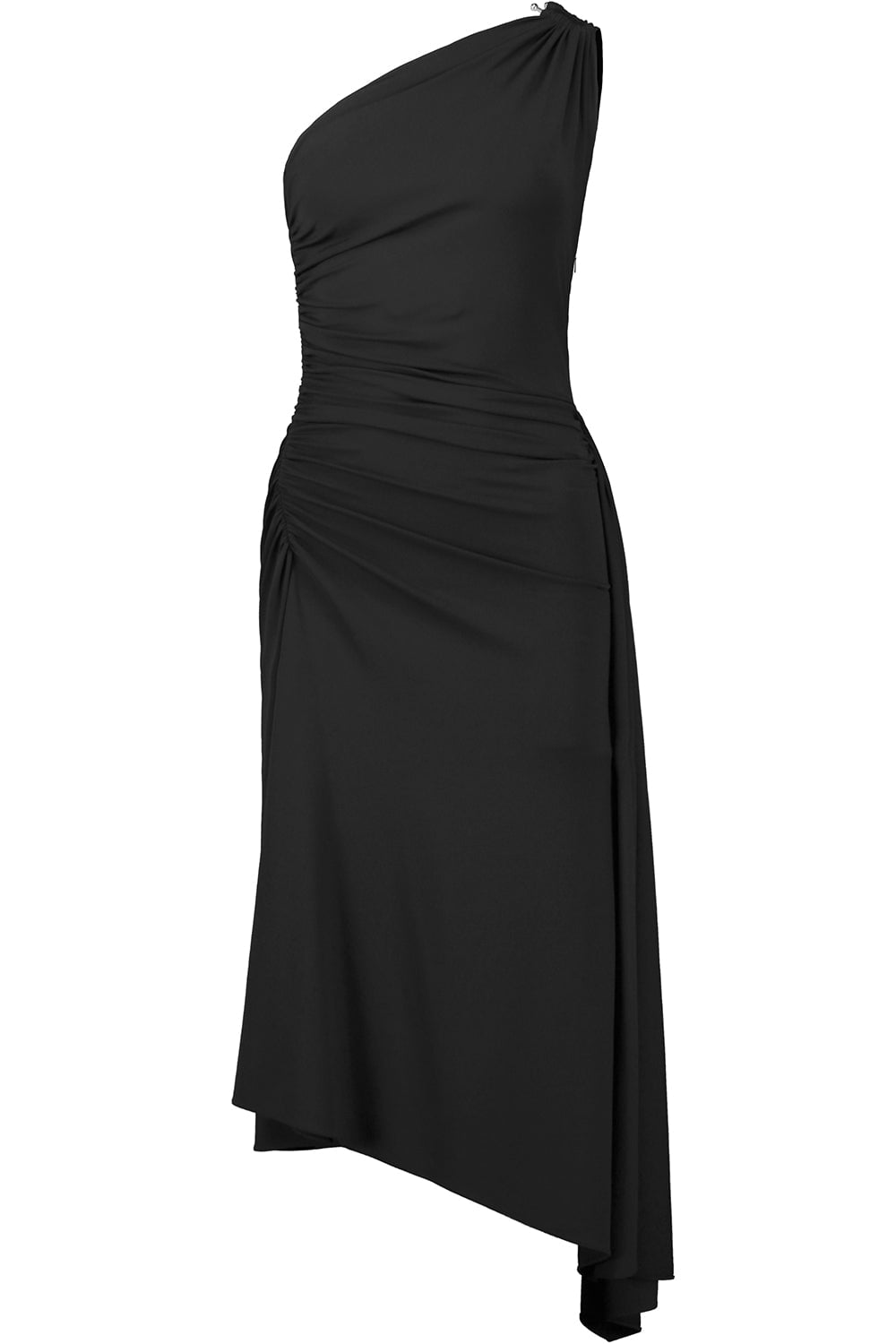 MICHAEL KORS-Ruched One Shoulder Dress-