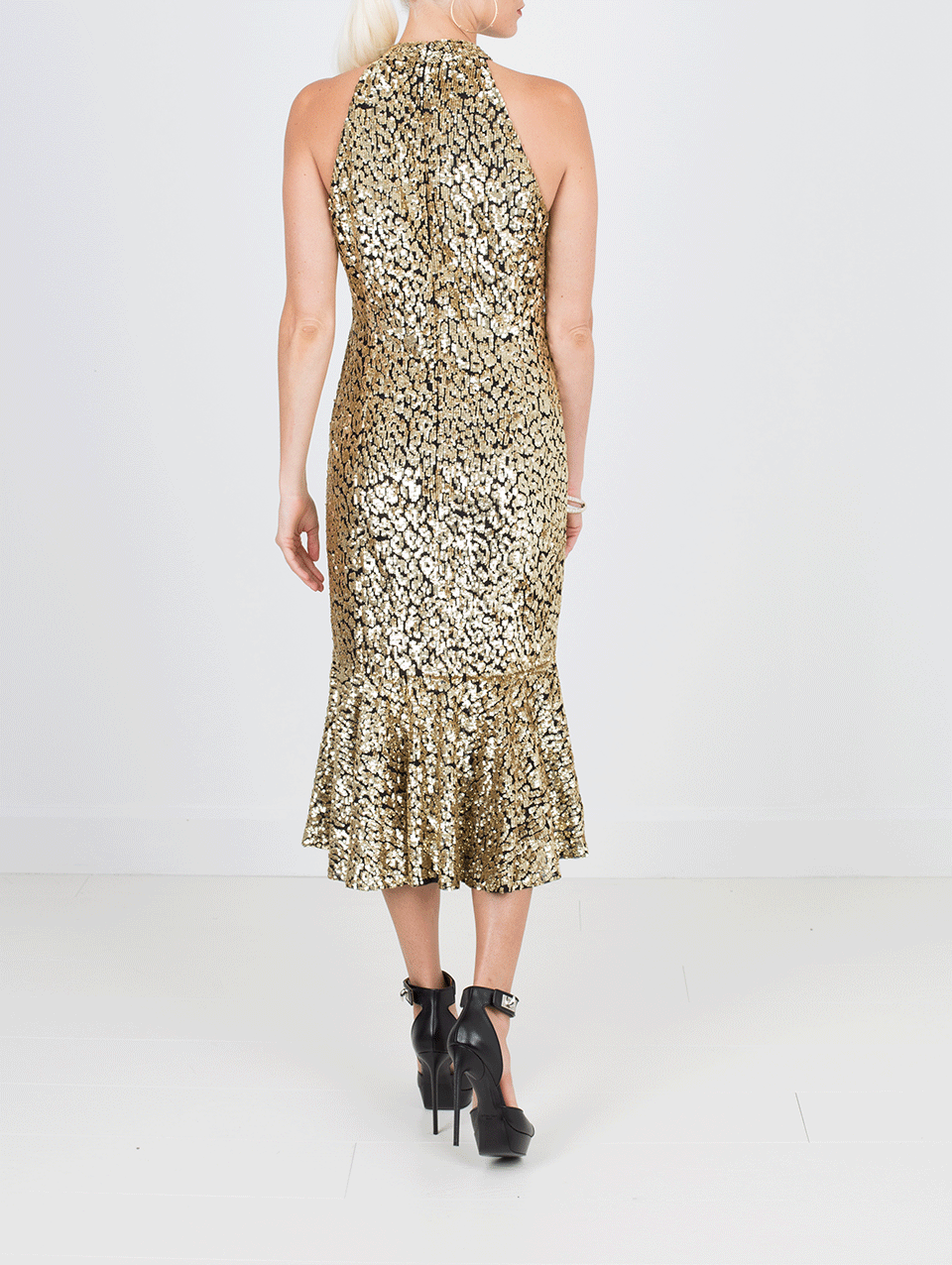 MICHAEL KORS-Leopard Trumpet Dress-