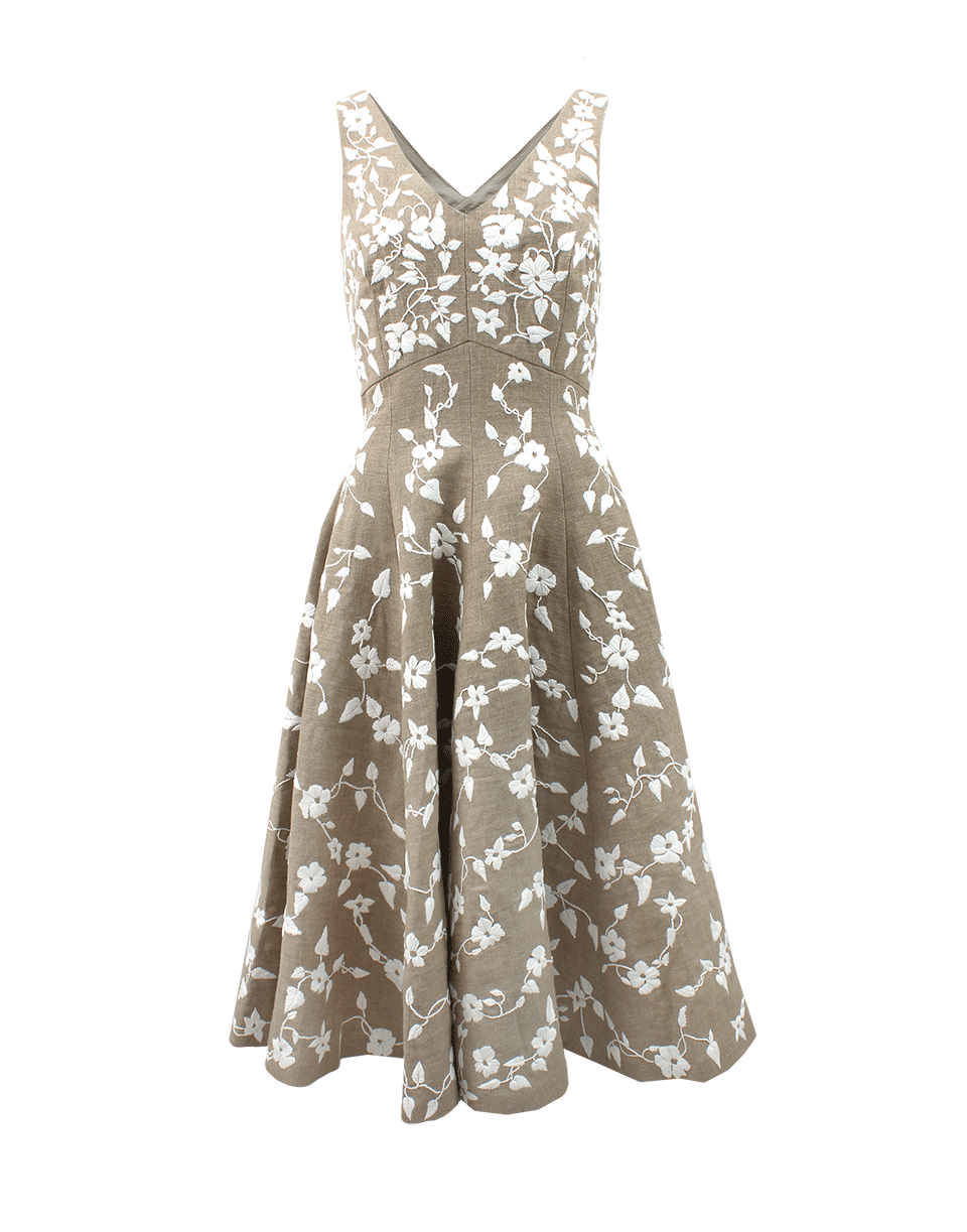 MICHAEL KORS-Raffia Embroidered Dance Dress-MELANGE