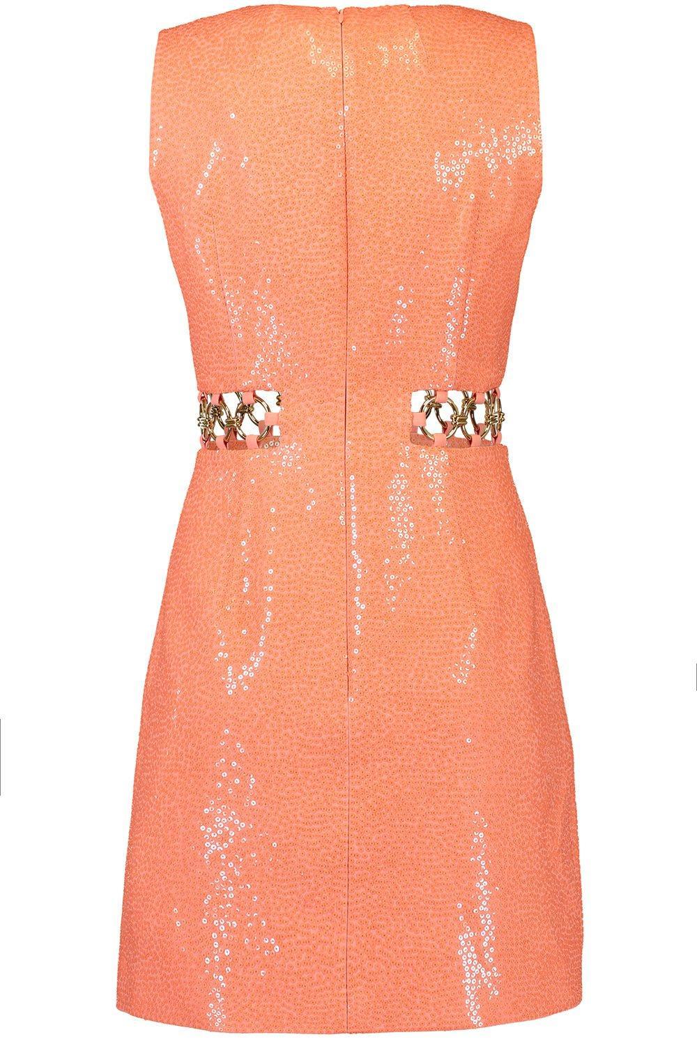 MICHAEL KORS-Sequin Double Ring Dress-MELON