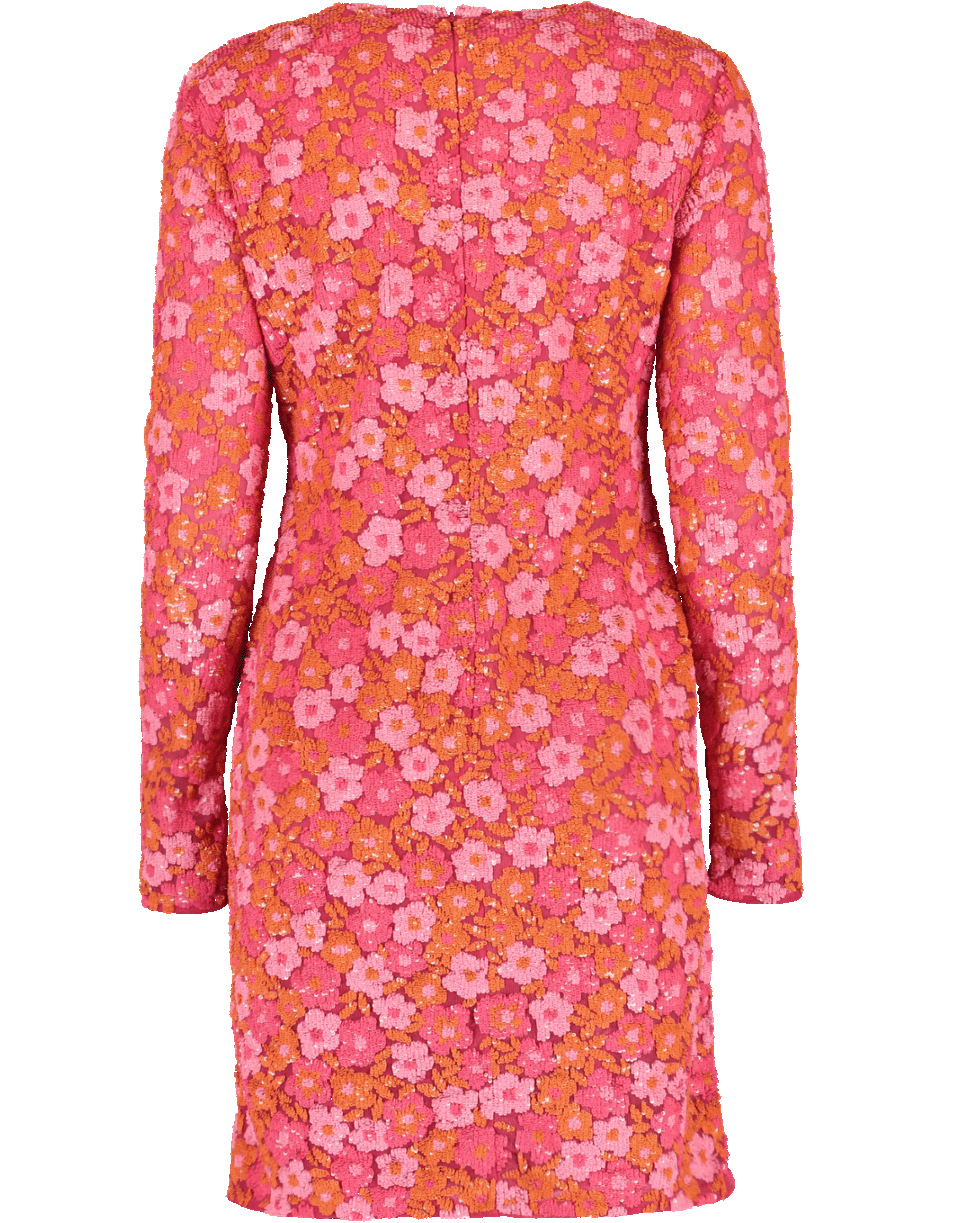 MICHAEL KORS-Watermelon Embroidered Dress-WATERMLN