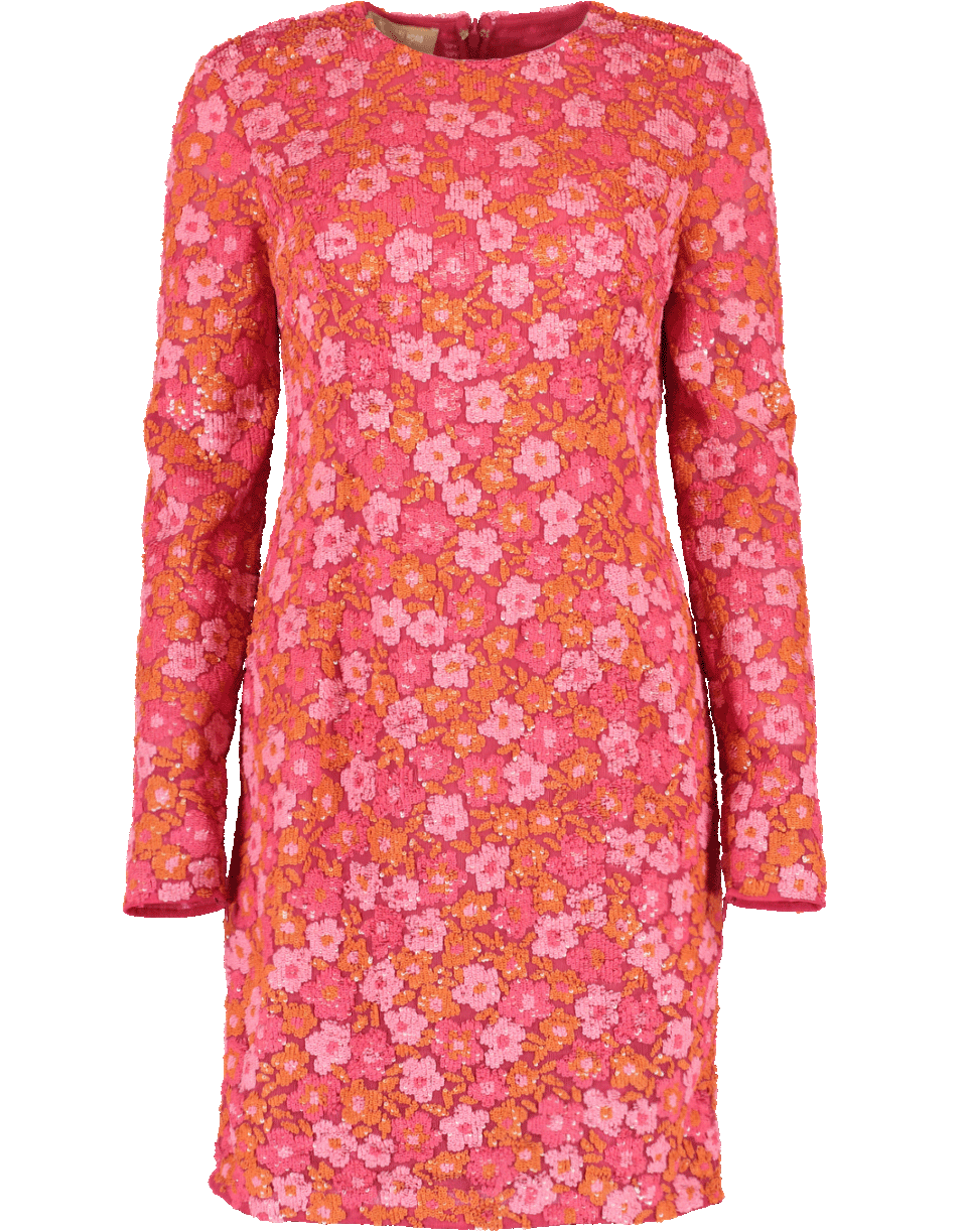 MICHAEL KORS-Watermelon Embroidered Dress-WATERMLN