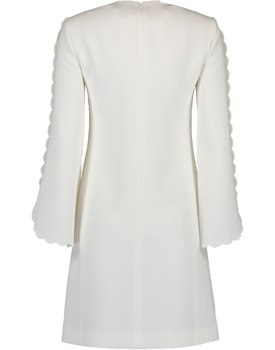 MICHAEL KORS-Sable Scallop Sleeve Shift Dress-