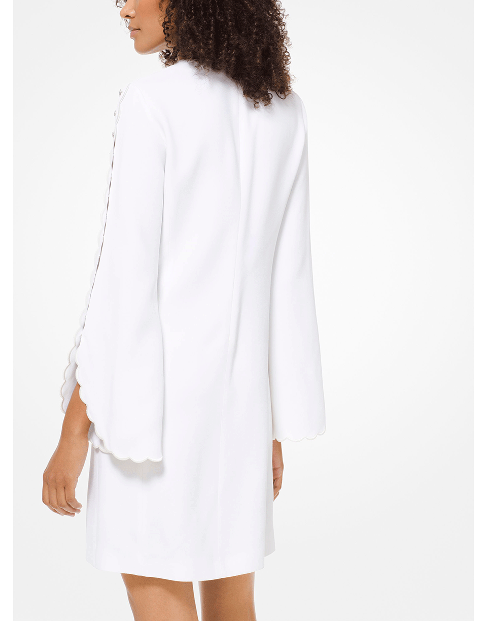 MICHAEL KORS-Sable Scallop Sleeve Shift Dress-