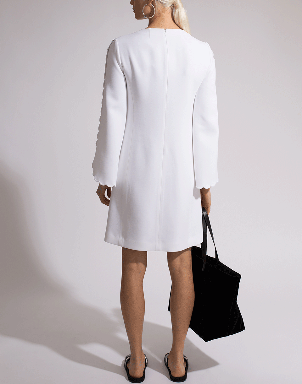 MICHAEL KORS-Sable Scallop Sleeve Shift Dress-