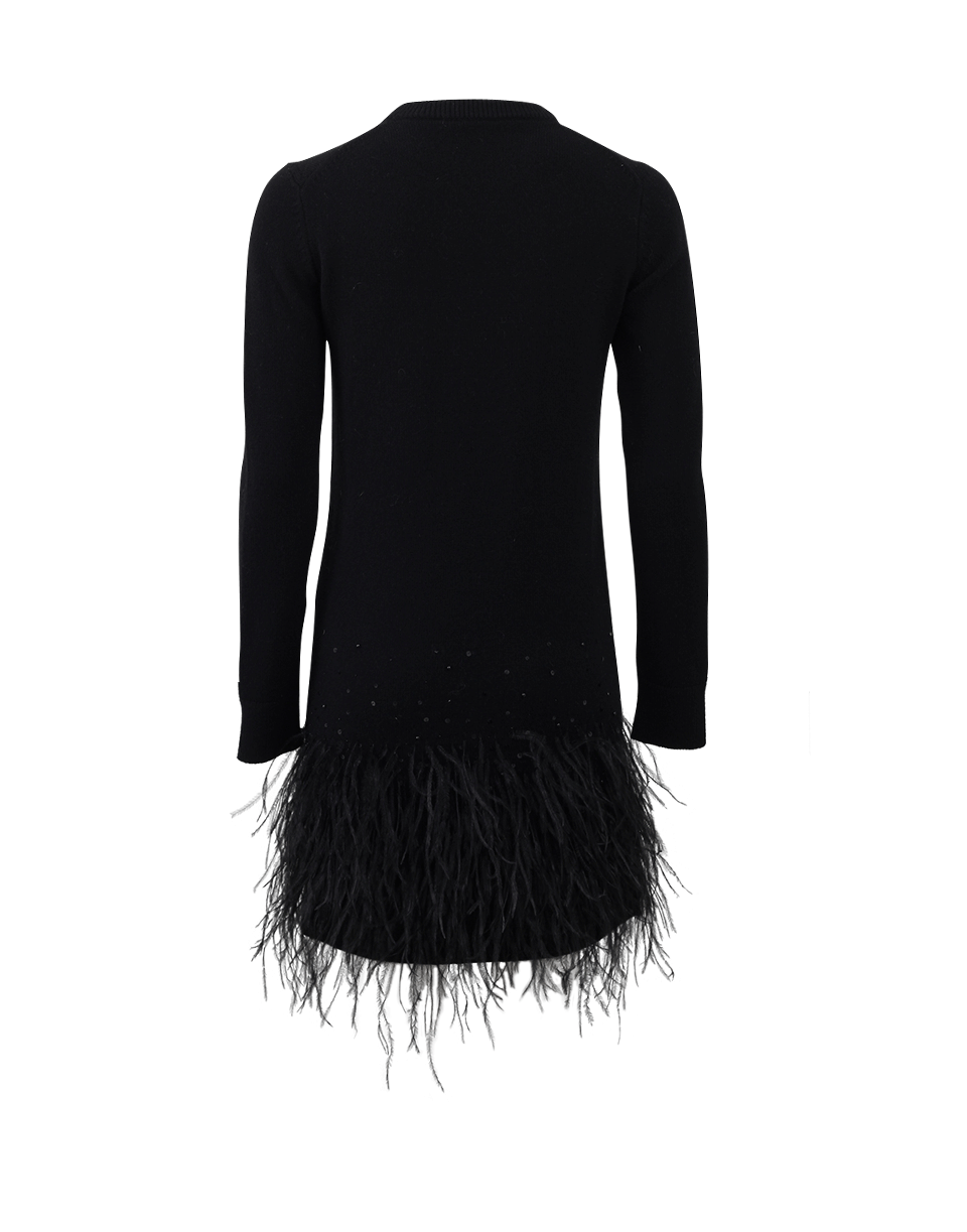 MICHAEL KORS-Feather Embroidered Sweater Dress-