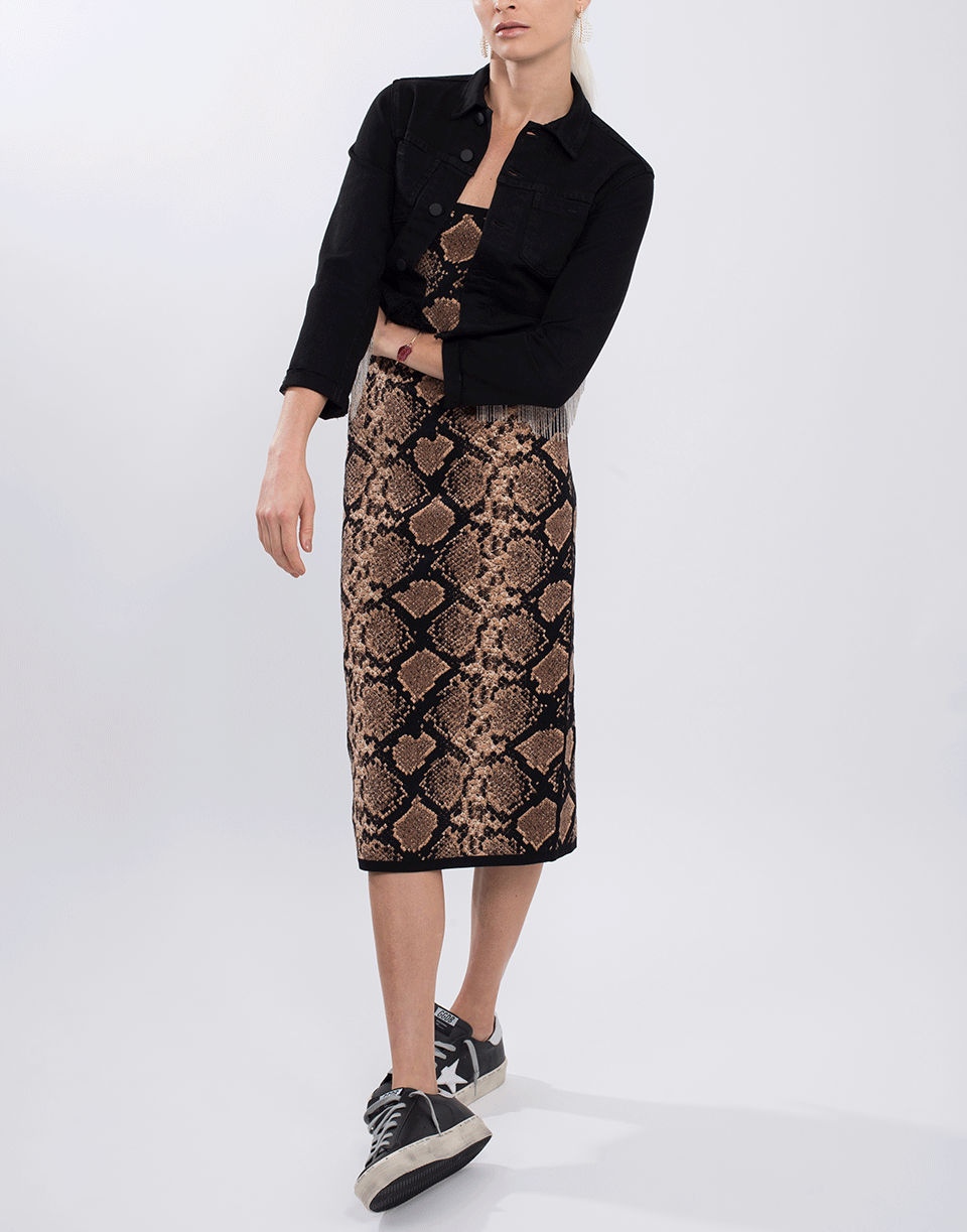 MICHAEL KORS-Python Slip Dress-
