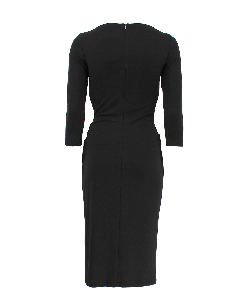 MICHAEL KORS-Bracelet Sleeve Drape Jersey Sheath Dress-