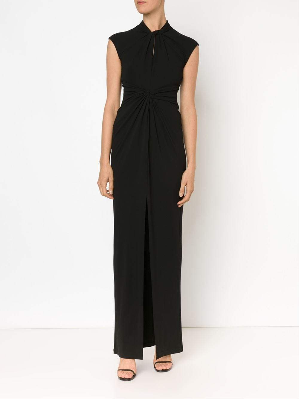 MICHAEL KORS-Capsleeve Twist Gown-BLACK