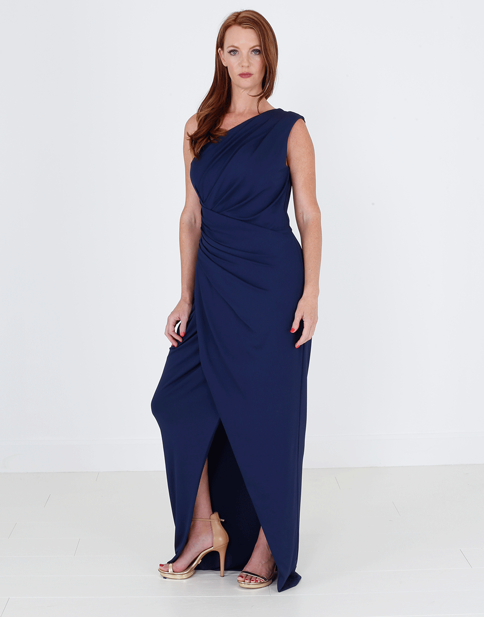 MICHAEL KORS-Off Shoulder Twist Gown-