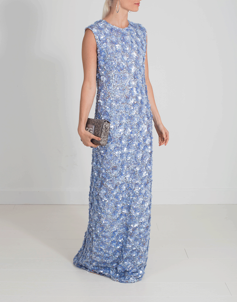 MICHAEL KORS-Floral Paillette Gown-