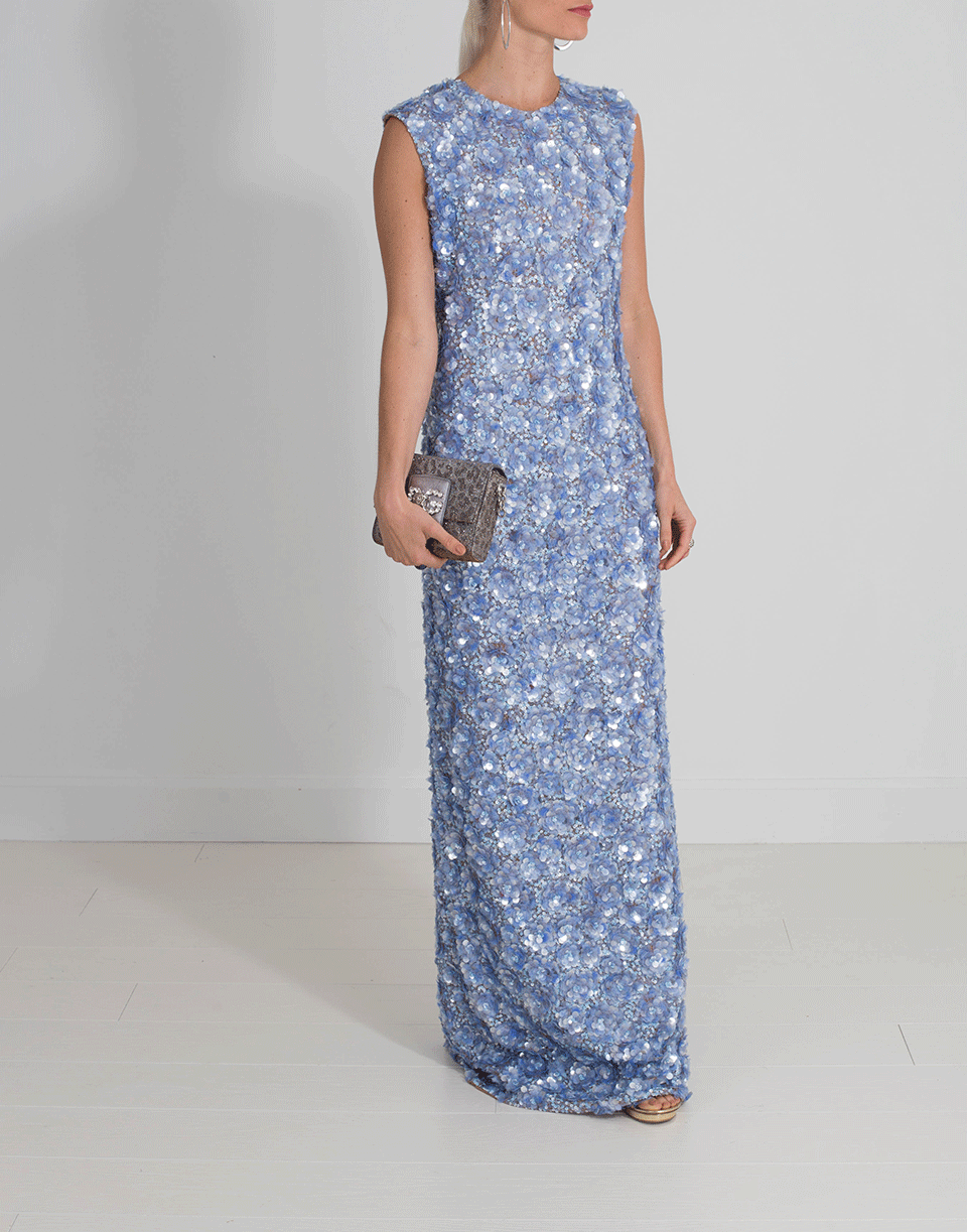 MICHAEL KORS-Floral Paillette Gown-