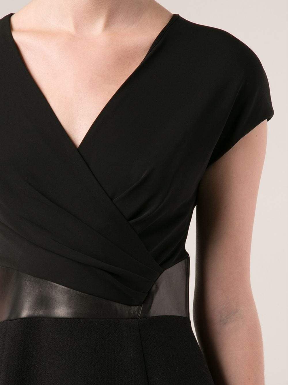 MICHAEL KORS-Leather Detail Sheath-