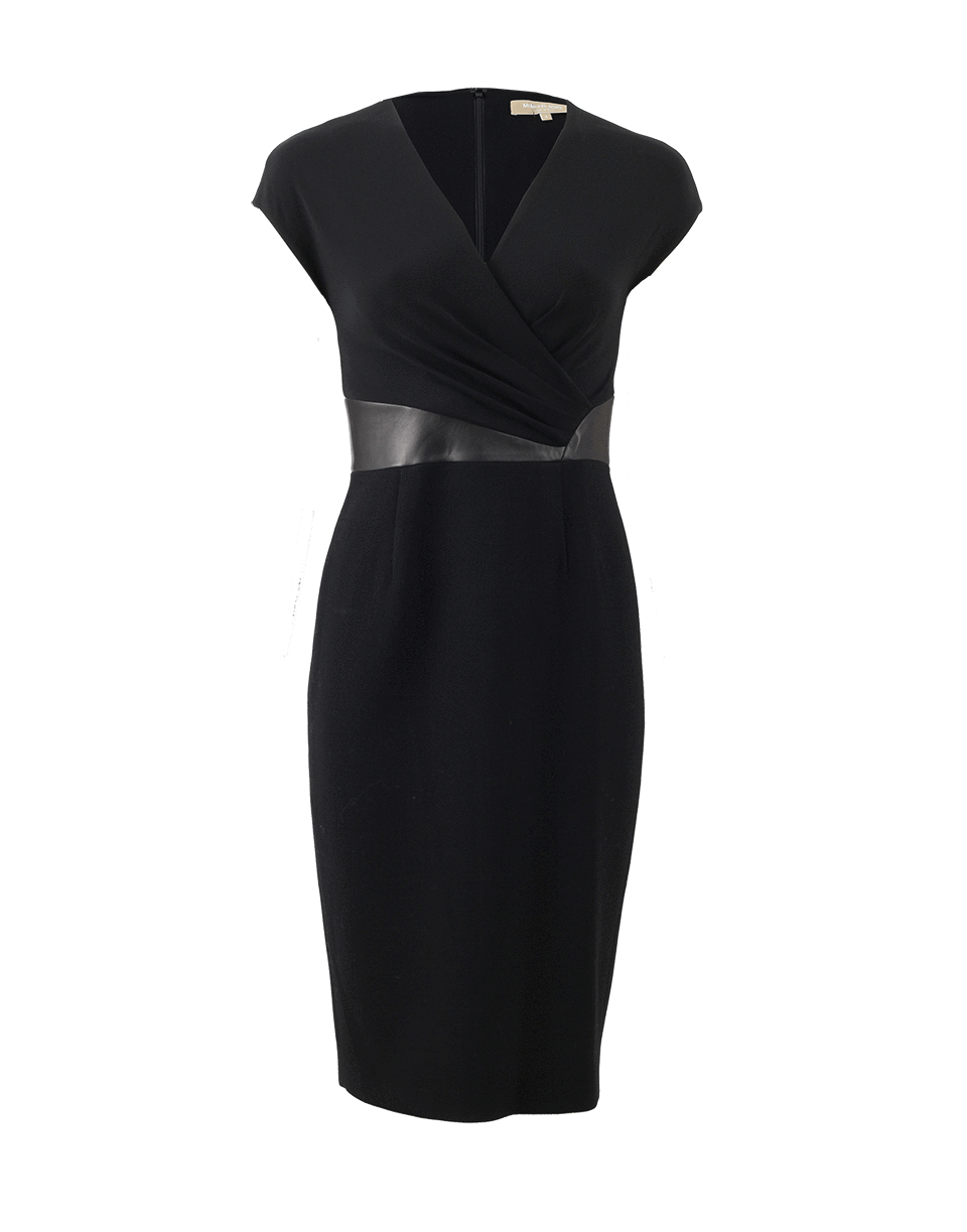 MICHAEL KORS-Leather Detail Sheath-