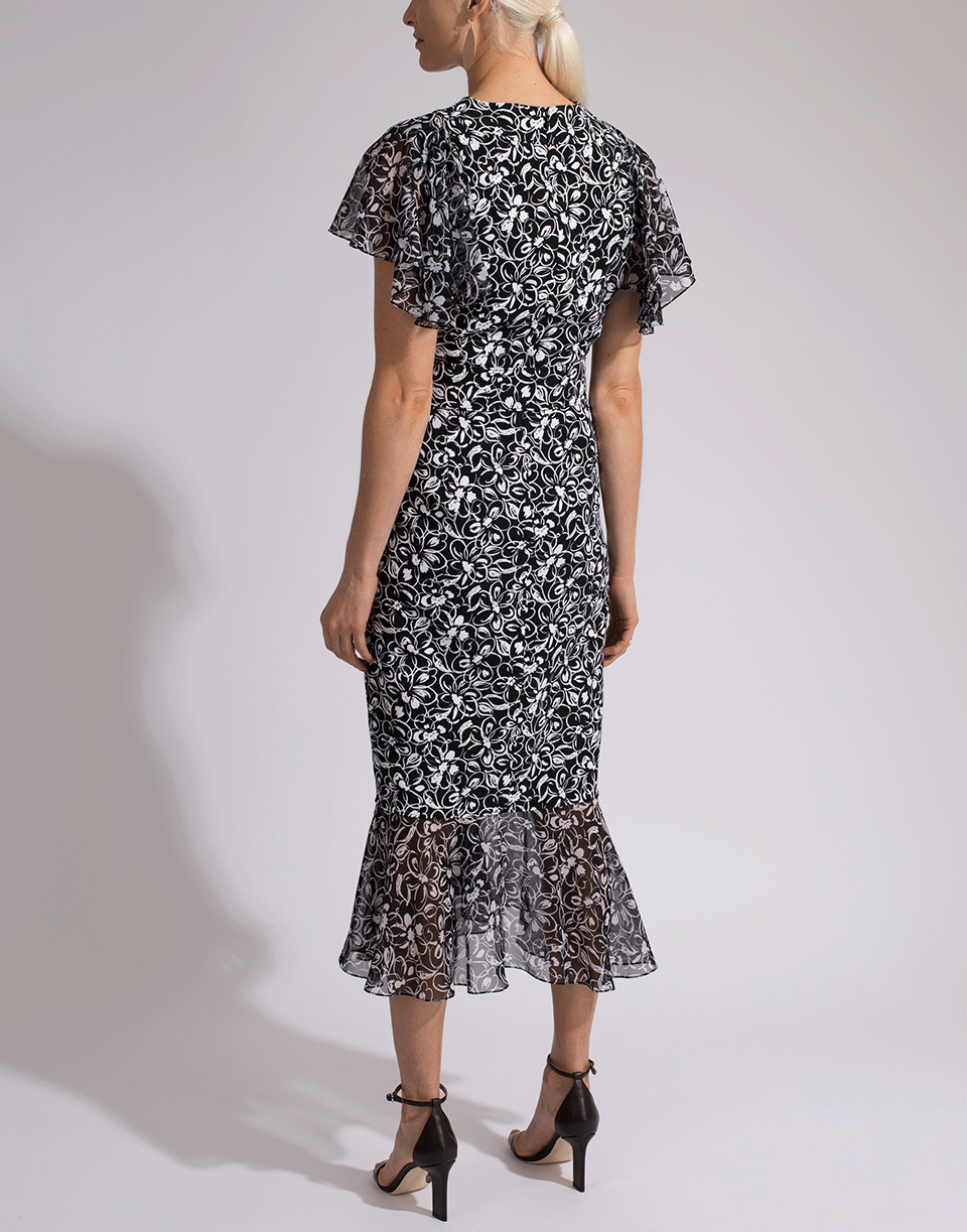 MICHAEL KORS-Draped Wrap Belted Dress-