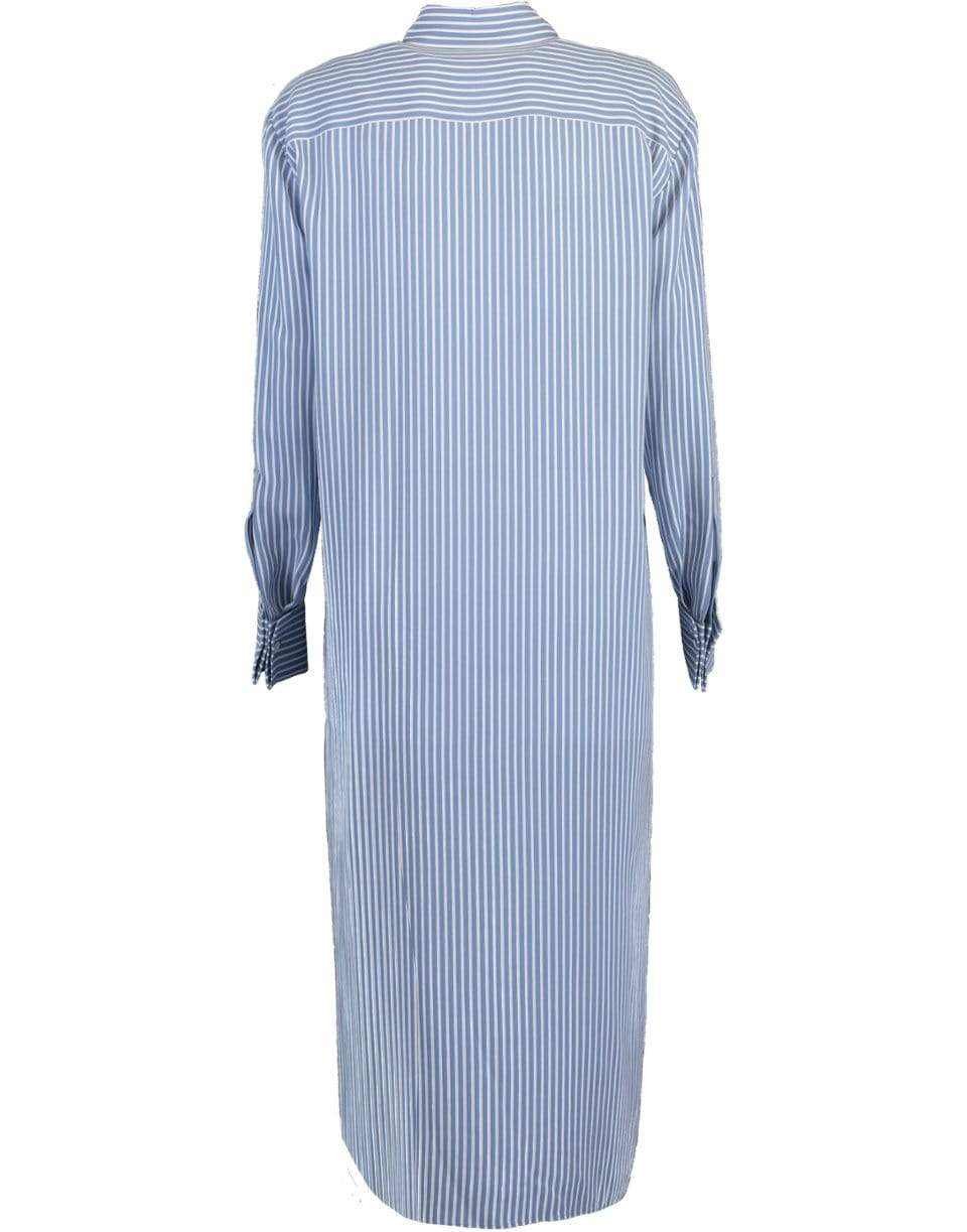 MICHAEL KORS-Striped Silk Georgette Slashed Shirtdress-