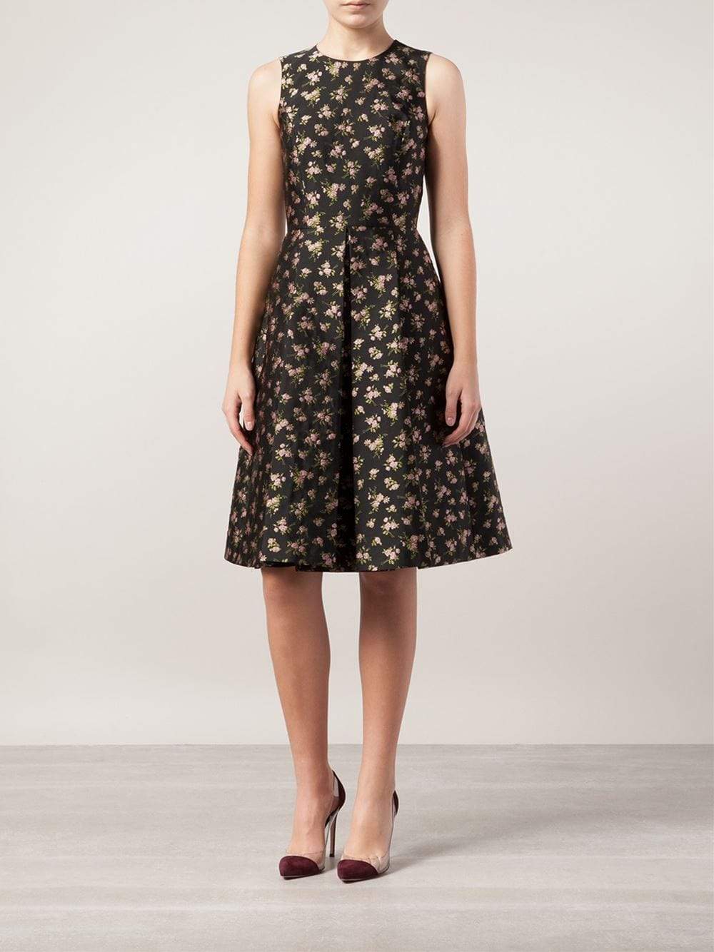 MICHAEL KORS-Inverted Pleat A-Line Dress-