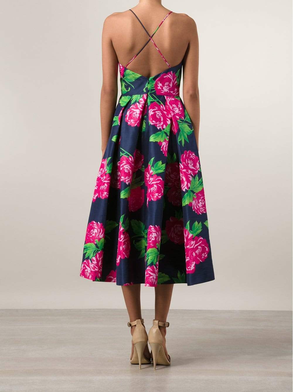 MICHAEL KORS-Begonia Square Neck Midi-MULTI