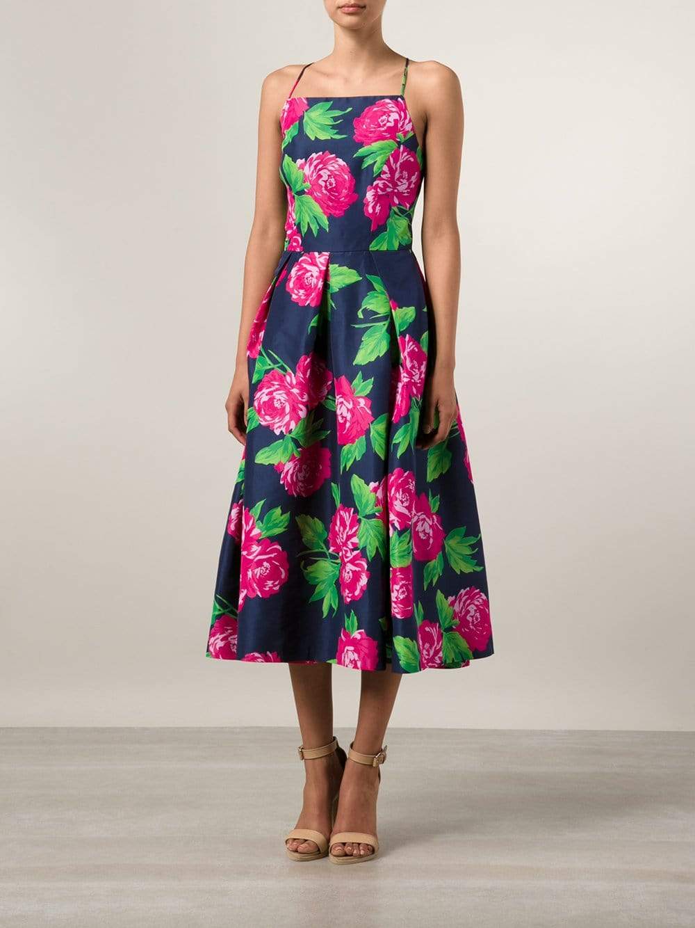 MICHAEL KORS-Begonia Square Neck Midi-MULTI