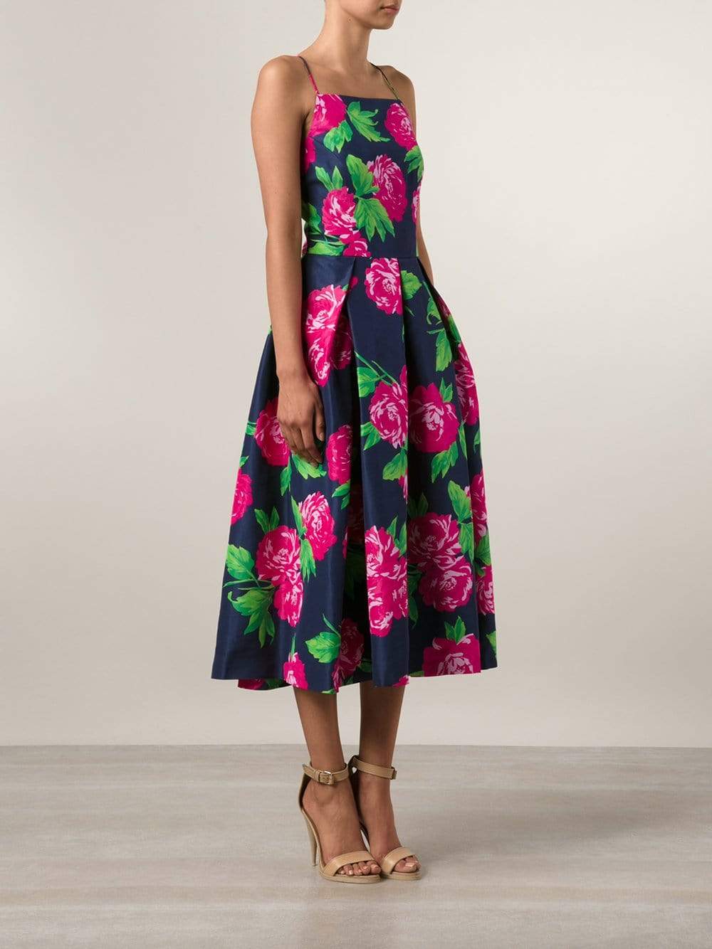 MICHAEL KORS-Begonia Square Neck Midi-MULTI