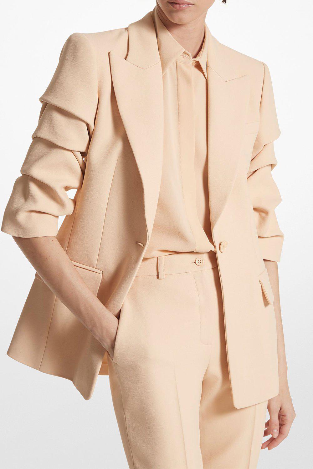 MICHAEL KORS-Cate Crushed Sleeve Blazer-