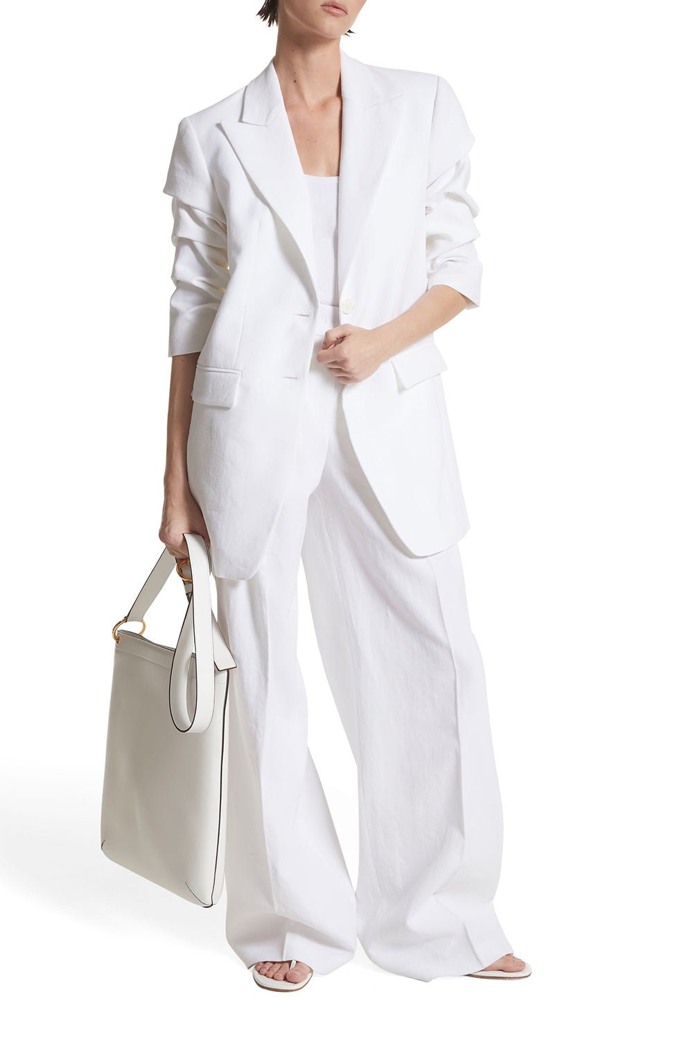 MICHAEL KORS-Crushed Sleeve Boyfriend Blazer-