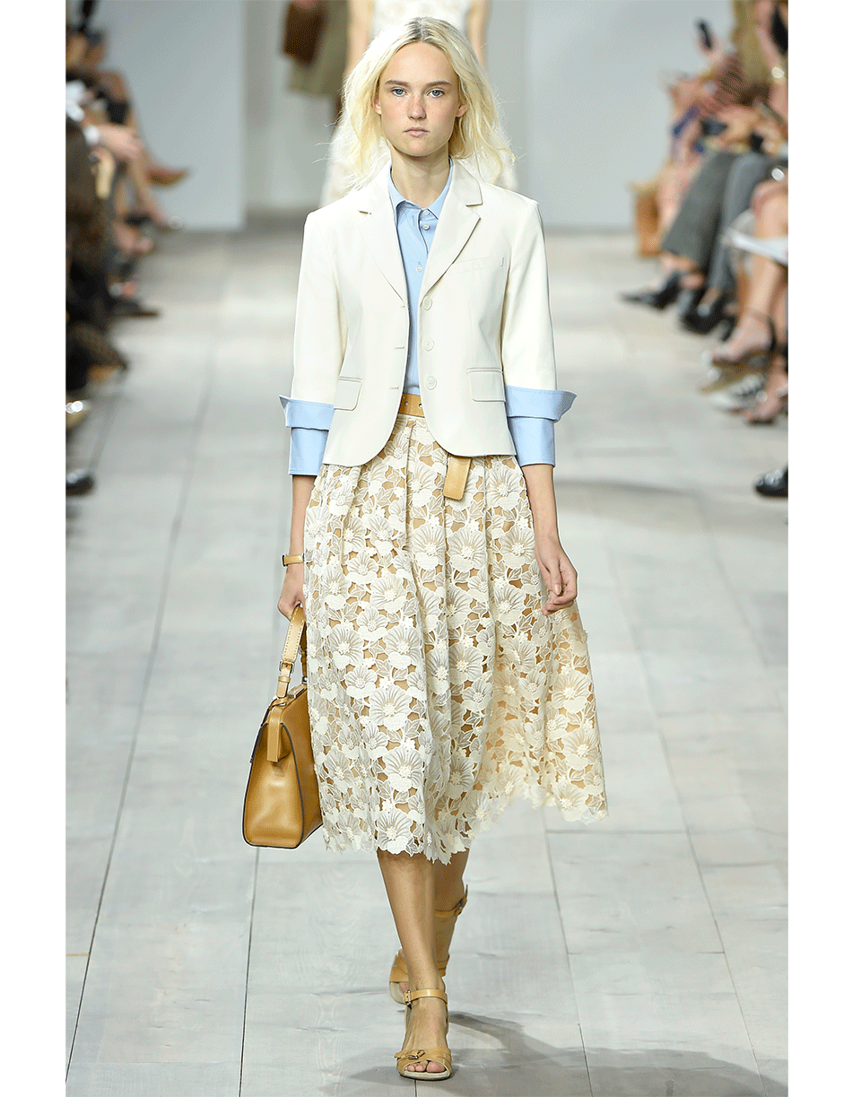 MICHAEL KORS-Cropped Canvas Jacket-MUSLIN