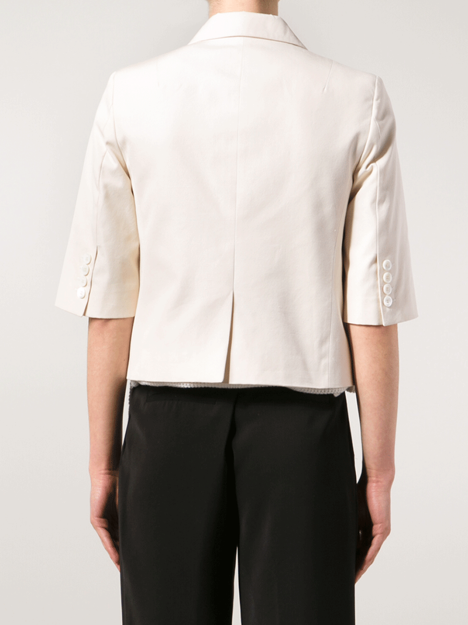 MICHAEL KORS-Cropped Canvas Jacket-MUSLIN